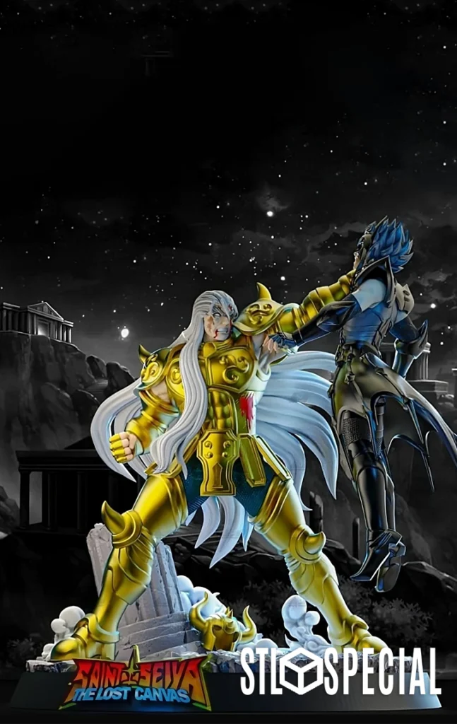 Saint Seiya Lost Canvas Hasgard vs Kagaho