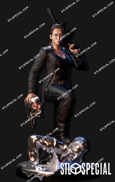 Terminator Sarah Connor STL File 3D Model