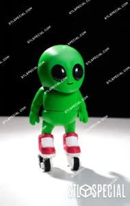 Flexi Tiny Alien with Skates STL and 3MF