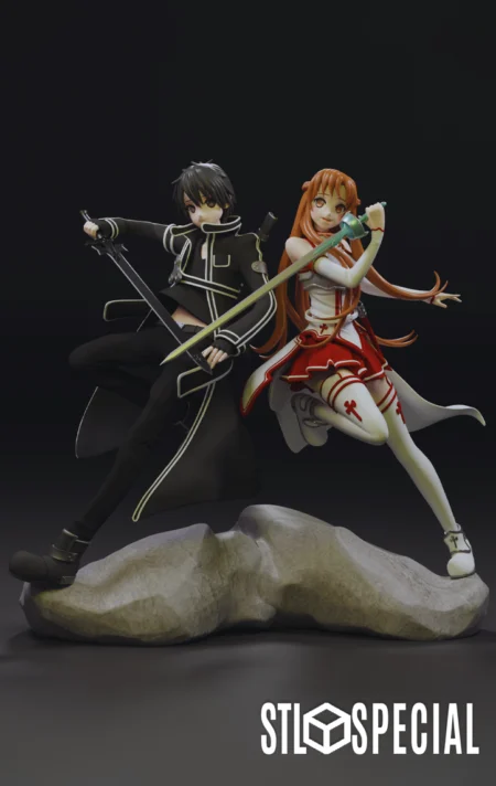 Kirito and Asuna Diorama STL Special File Sword Art Online