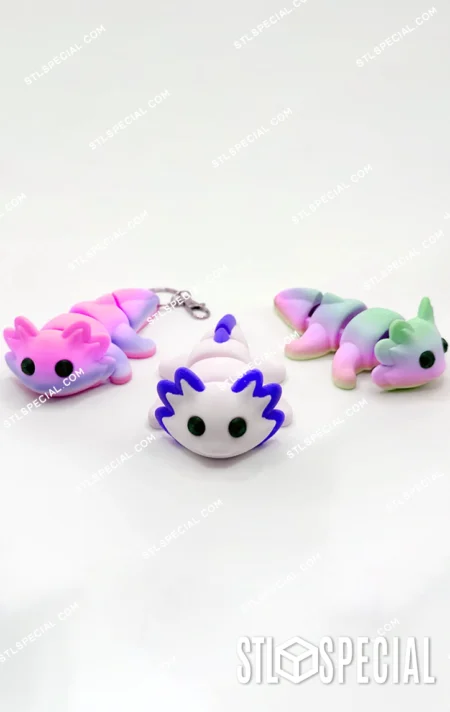 Flexi Baby Axolotl STL & 3MF