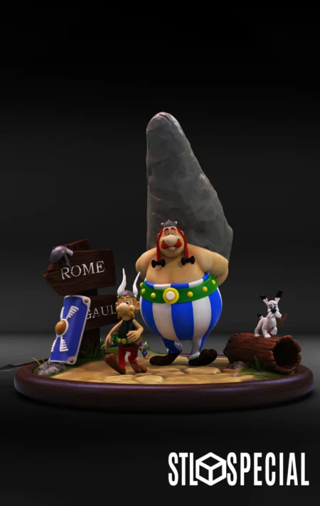 Asterix and Obelix STL Files 3D Model