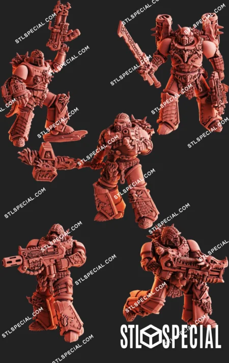 Fire Lizard Warriors (Build-Kit) STL Files and 3D Model