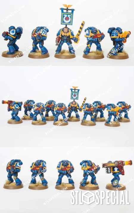 Space Marines Tactical Squad STL Files and 3D Model