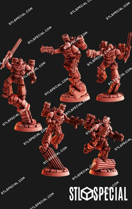 Assault Squad of Fire Lizard Warriors STL Files and 3D Model