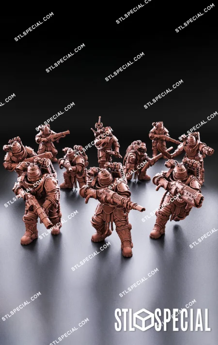 Solar Guard - Imperial Infantry Squad STL 3D Model