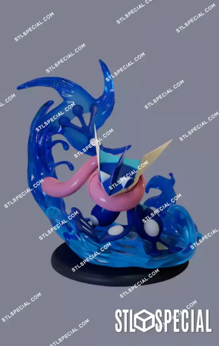 Greninja Pokemon Evolution Pack STL 3D Model