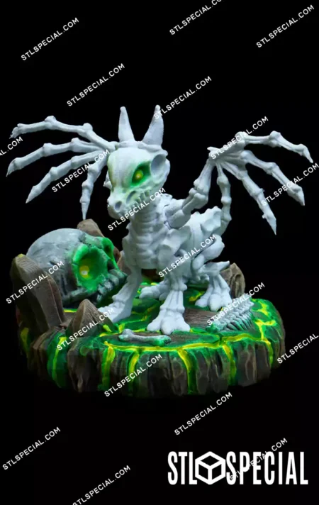 Flexi Skeleton Dragon STL and 3MF