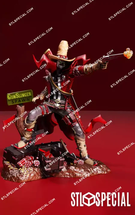 Gunslinger Spawn Hellspawn STL 3D Model