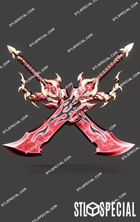 Demon King Daggers STL 3D Model
