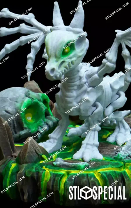 Flexi Skeleton Dragon STL and 3MF