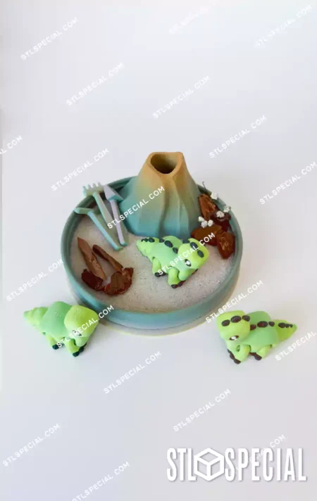 Zen Mountain with Bronto STL and 3MF Files