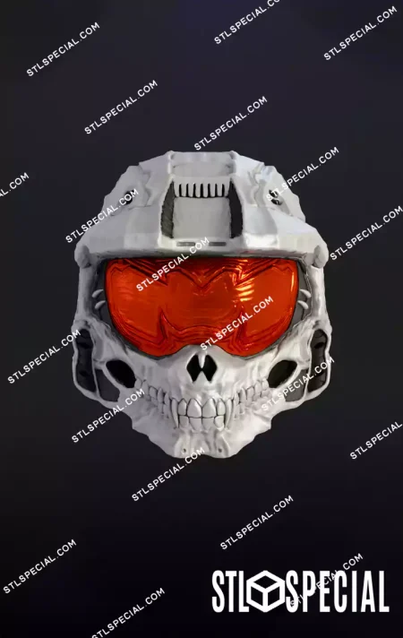 Skullified Master Chief Helmet STL 3D Model