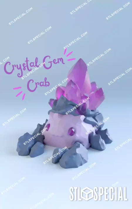 Crystal Gem Crab STL 3D Printing