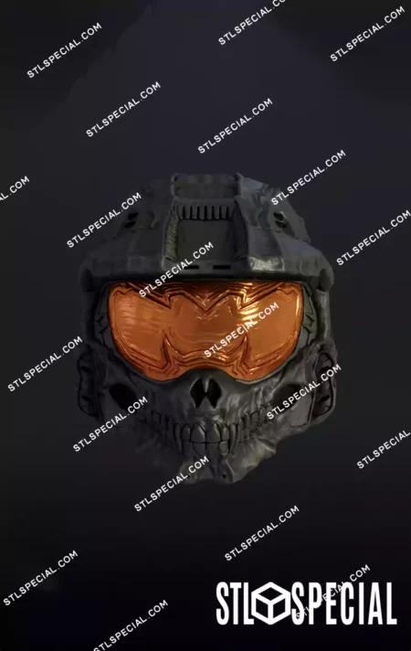Skullified Master Chief Helmet STL 3D Model