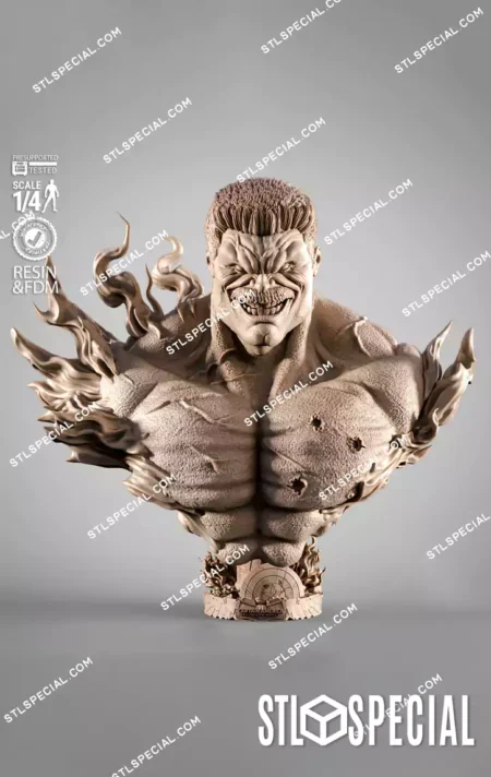 Red Hulk Portrait Bust STL Files