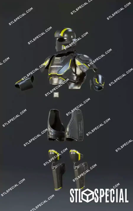 Helldivers 2 – B-01 Tactical Armor STL Files