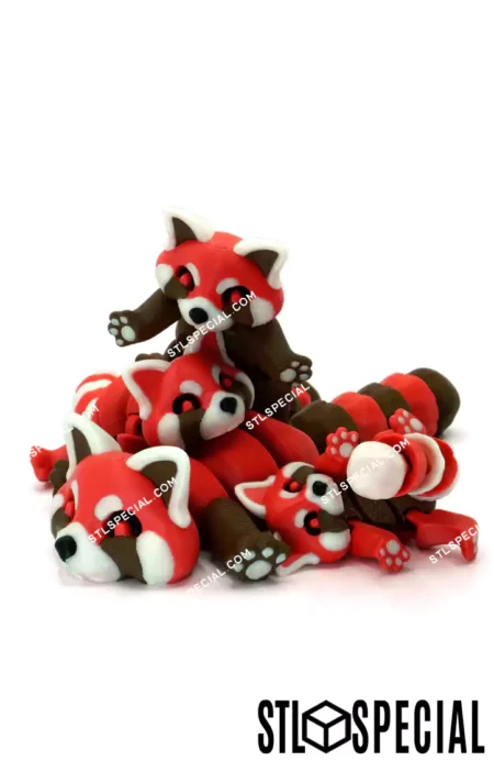 Articulated Red Panda STL & 3MF Files