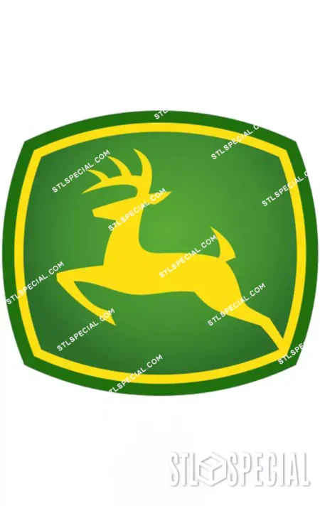 John Deere Logo STL – Keychain Version