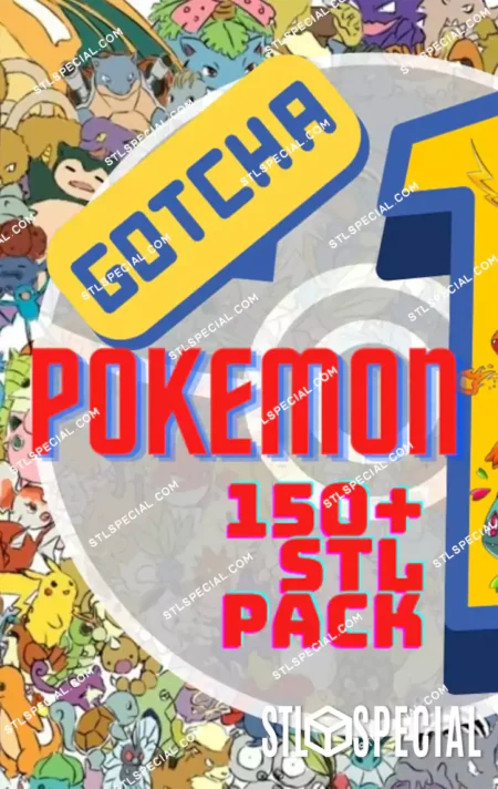 Pokemon Gen 1 150 Pokemon STL Pack