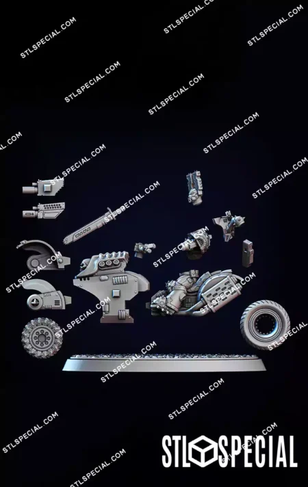 Chaos Armored Bikers 3 Pack STL Bundle