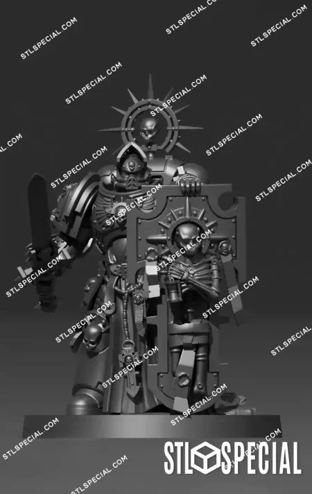 Space Marine Captain STL Miniature