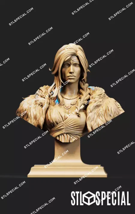 Freyja Bust STL 3D Printable