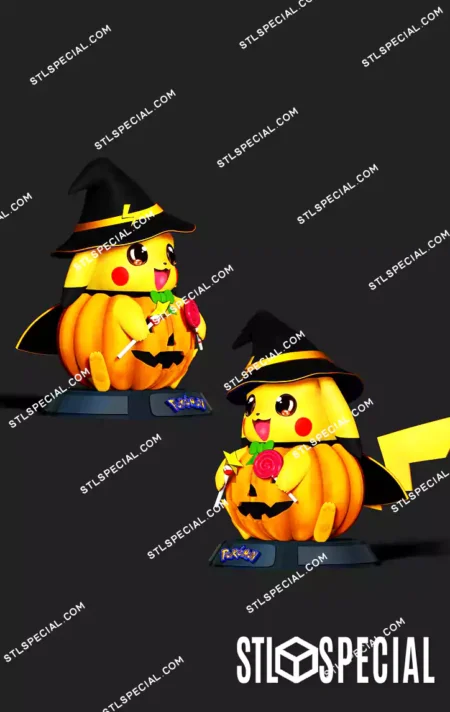 Pikachu Witch STL 3D Print Model