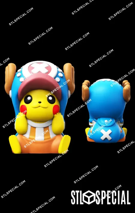 Chopper x Pikachu STL & 3MF 3D Print Model