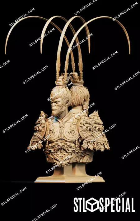 Wukong Bust STL 3D Print STL