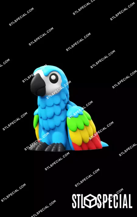 Flexi Parrot Articulated STL and 3MF Model