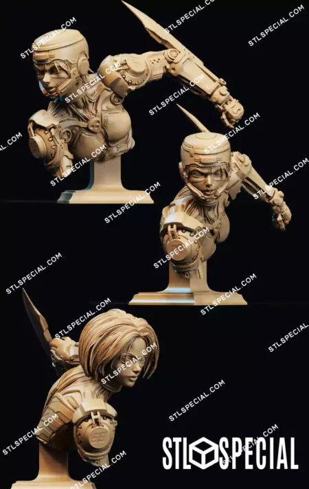 Alita Bust 3D Printable STL