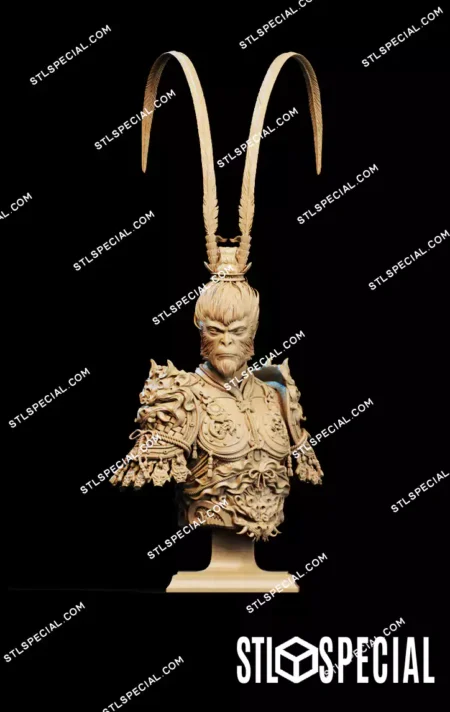 Wukong Bust STL 3D Print STL