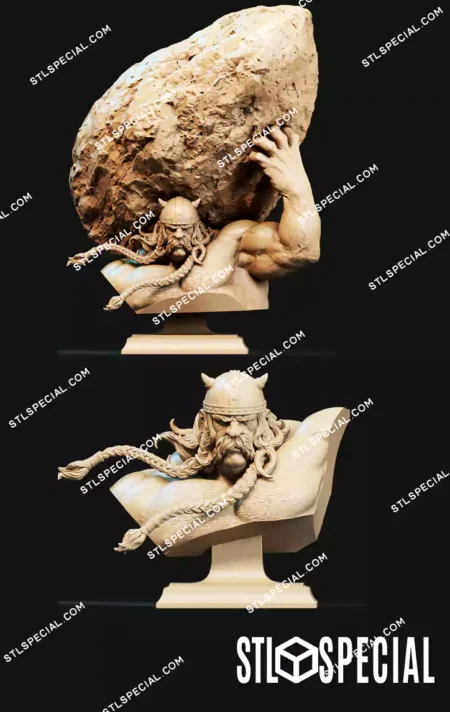 Obelix Bust STL 3D Printable Hero