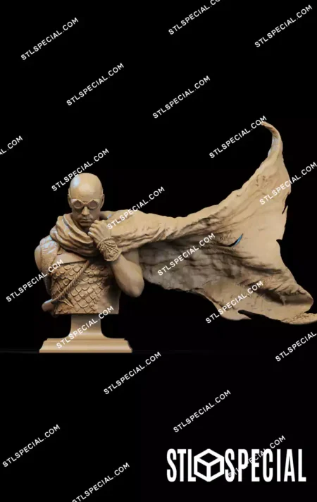 Riddick Bust STL 3D Printable Figure