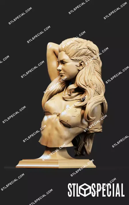 Aloy Bust 3D Printable Sci-Fi Hunter Bust