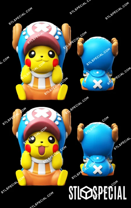 Chopper x Pikachu STL & 3MF 3D Print Model