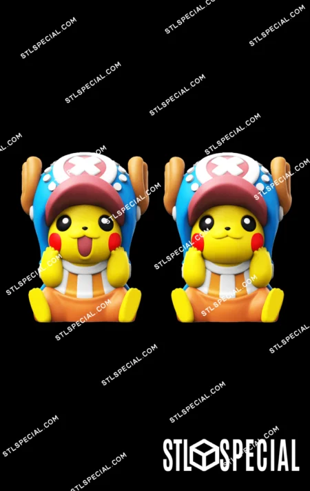 Chopper x Pikachu STL & 3MF 3D Print Model
