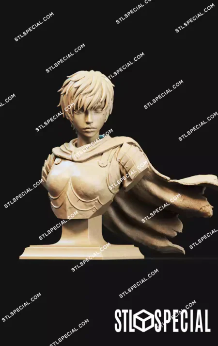 Casca Bust STL 3D Printable Berserk Warrior