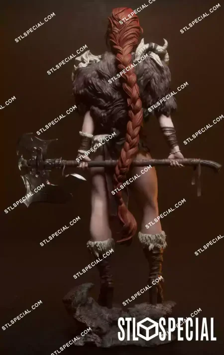 Barbarian Queen STL 3D Printable Figure