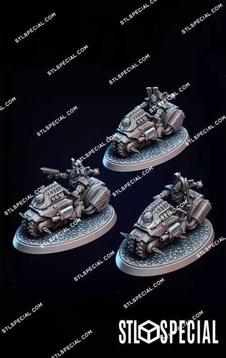 Chaos Armored Bikers 3 Pack STL Bundle