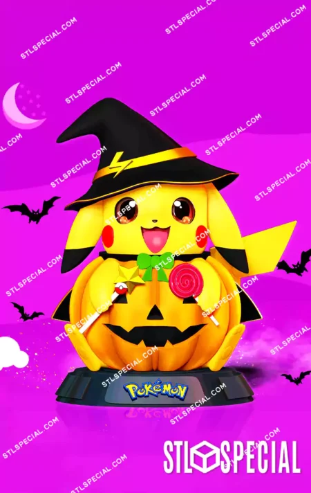 Pikachu Witch STL 3D Print Model