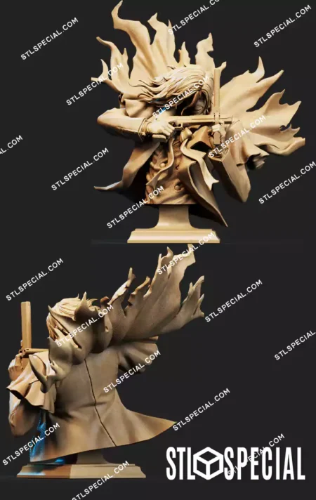 Alucard Bust STL 3D Printable