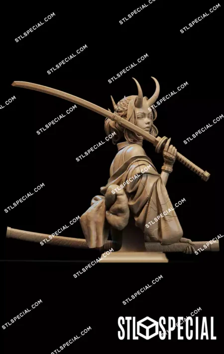 Oni Bust STL 3D Printable