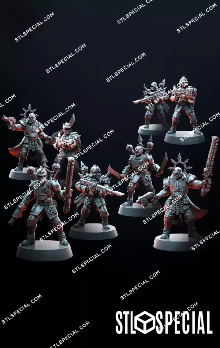 Blood Legion Cultists STL 3D Model
