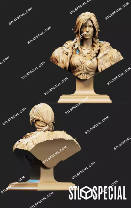 Freyja Bust STL 3D Printable