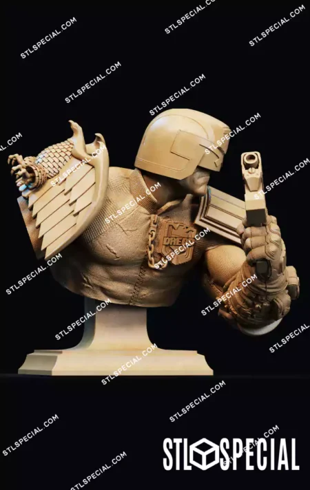 Judge Dredd Bust 3D Printable STL