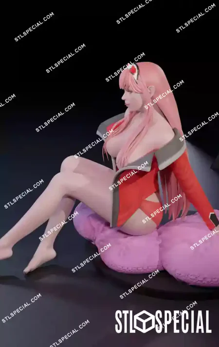 Zero Two (Darling in the Franxx) Anime Statue 3D Print STL File
