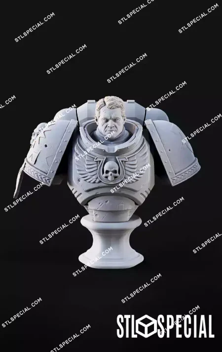 Titus Figurine Space Marine Bust STL Files