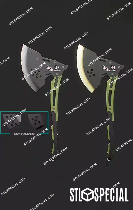 Kaiju No. 8 Axe STL Life Size 6FT Kaiju Killer Axe 3D Print Files